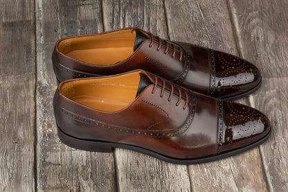 Men's Brown Patina Brogue shoes product image