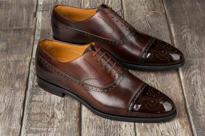 Men's Brown Patina Brogue shoes product image
