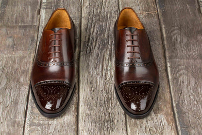 Men's Brown Patina Brogue shoes product image