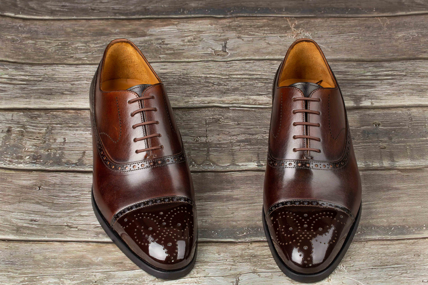 Men's Brown Patina Brogue shoes product image