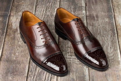Men's Brown Patina Brogue shoes product image