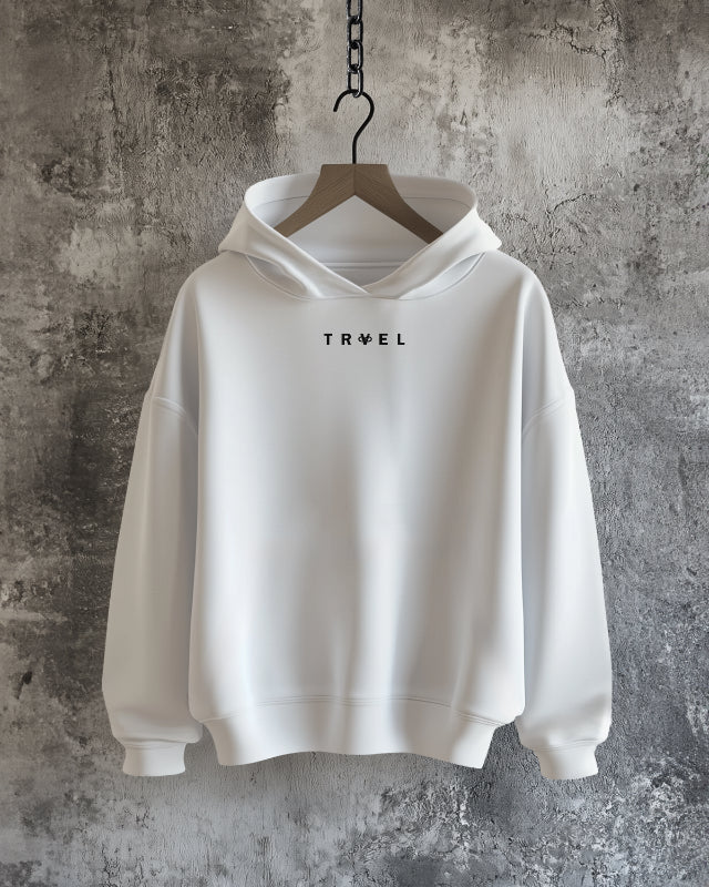 Travel Infinite White Hoodie - Small Logo