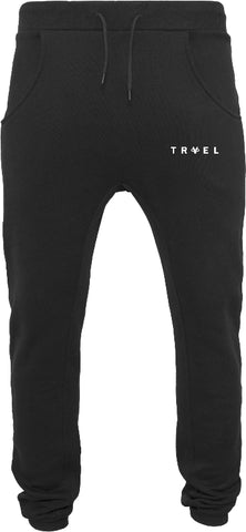 Travel Infinite Black Heavy Deep Crotch Joggers