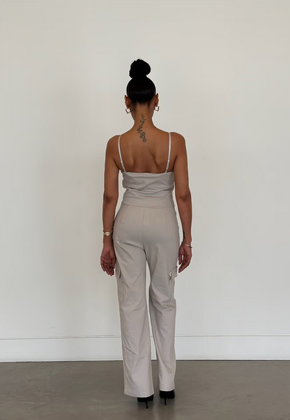 Travel Infinite Cargo Body Suit (Beige)