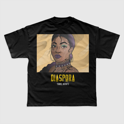 Travel Infinite Black Princess Diaspora T-Shirt